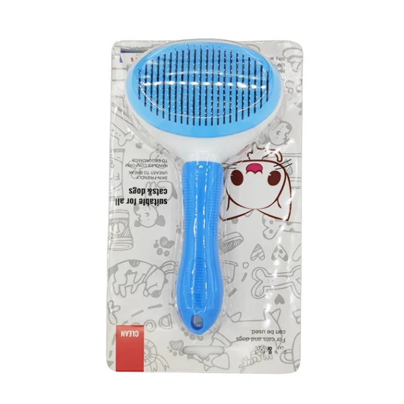 Self-Cleaning Pet Slicker Brush for Cats & Dogs