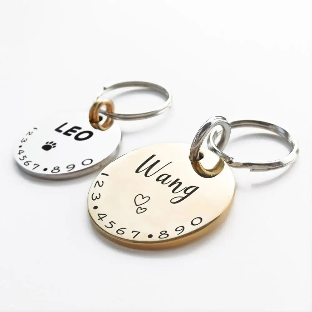 Custom Pet ID Tag Necklace & Collar Charm