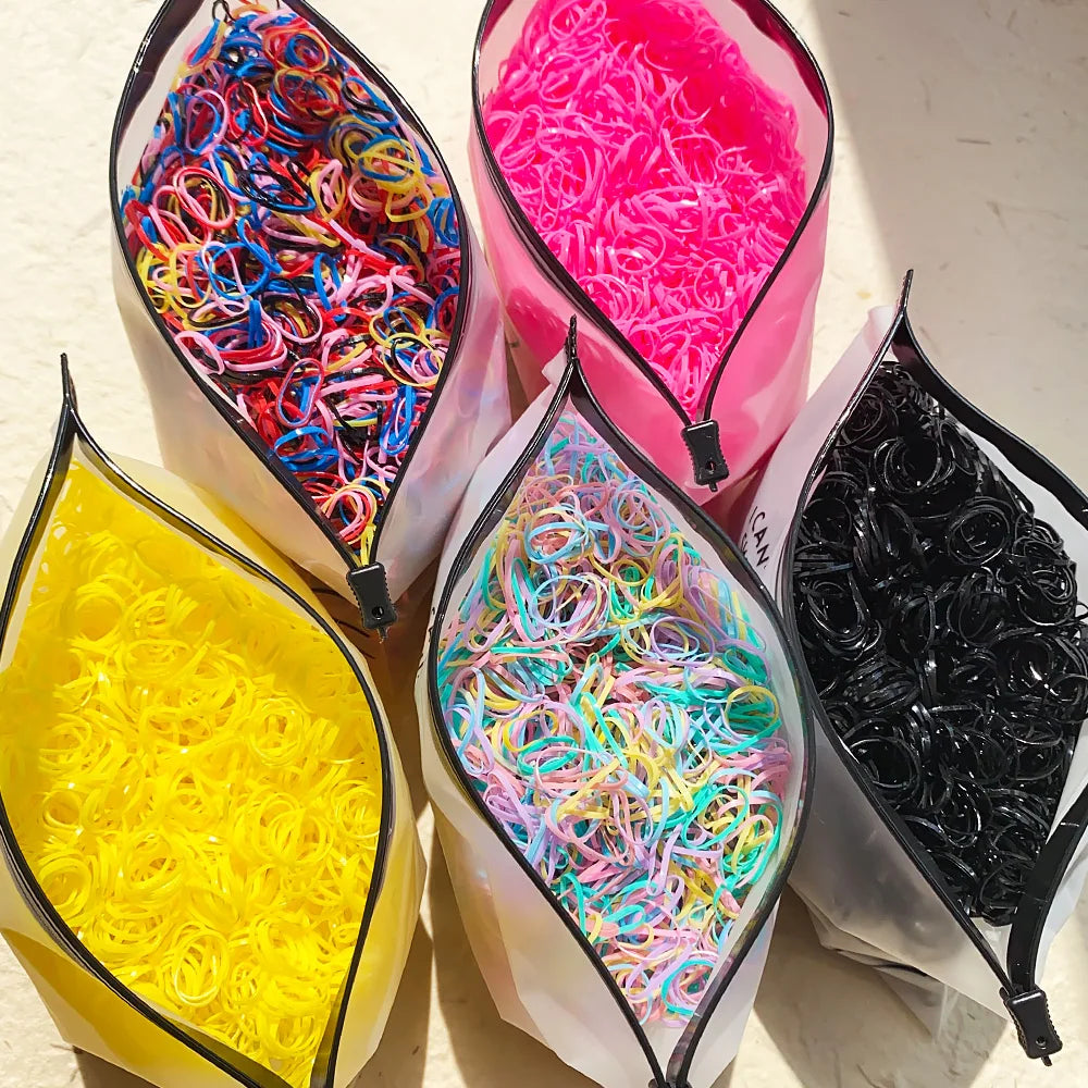 Rainbow Disposable Hair Ties (Bulk Set)