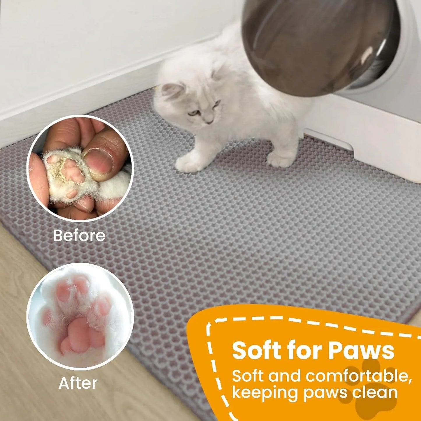 Anti-Slip Pet Litter Mat – Wear Resistant & Large
