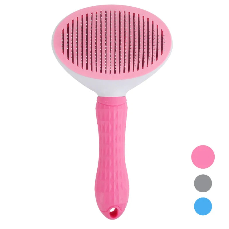 Self-Cleaning Pet Slicker Brush for Cats & Dogs