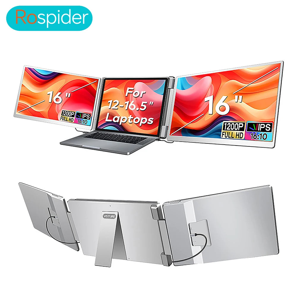 Visture FHD IPS Portable Gaming Monitor – Dual/Triple Screen Extender