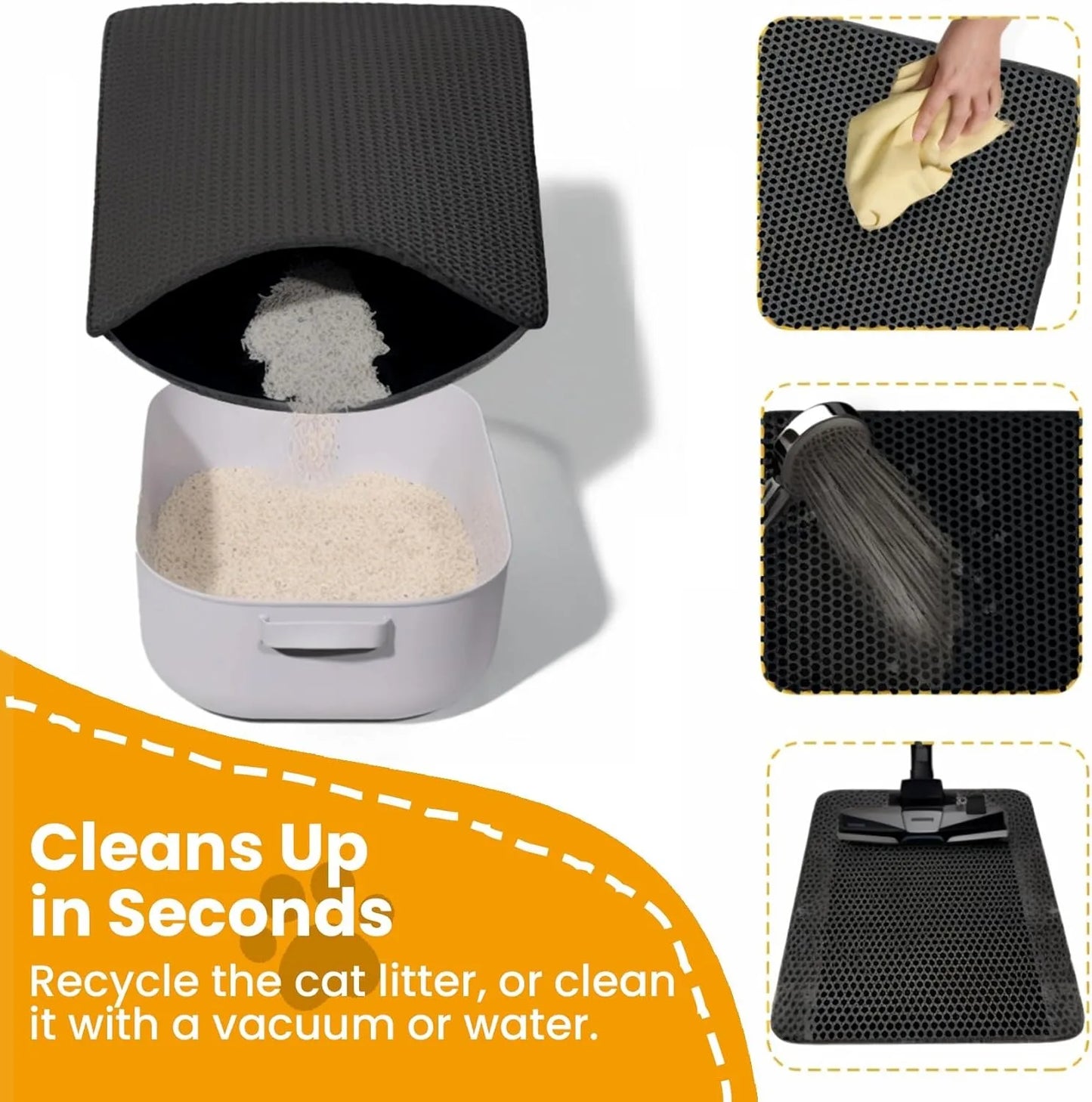 Anti-Slip Pet Litter Mat – Wear Resistant & Large