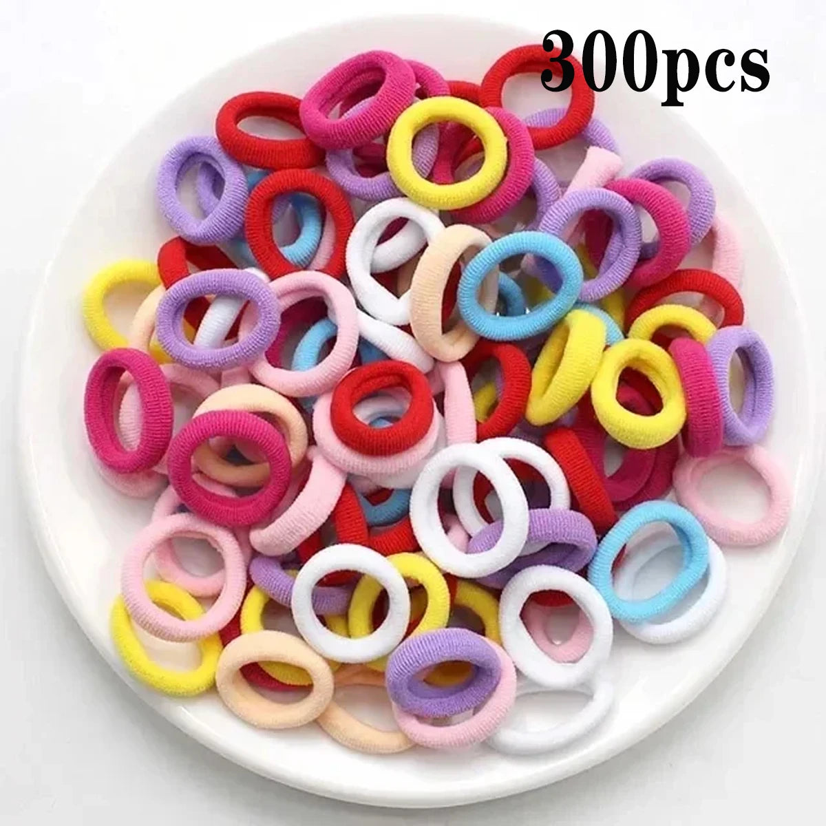 Rainbow Nylon Hair Ties – 200PCS