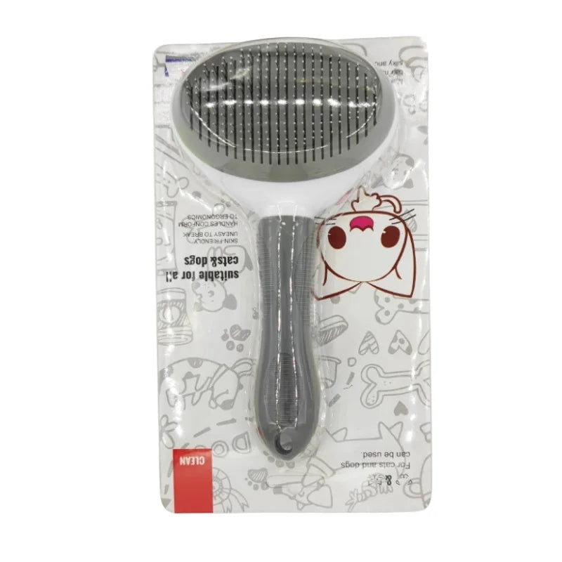 Self-Cleaning Pet Slicker Brush for Cats & Dogs