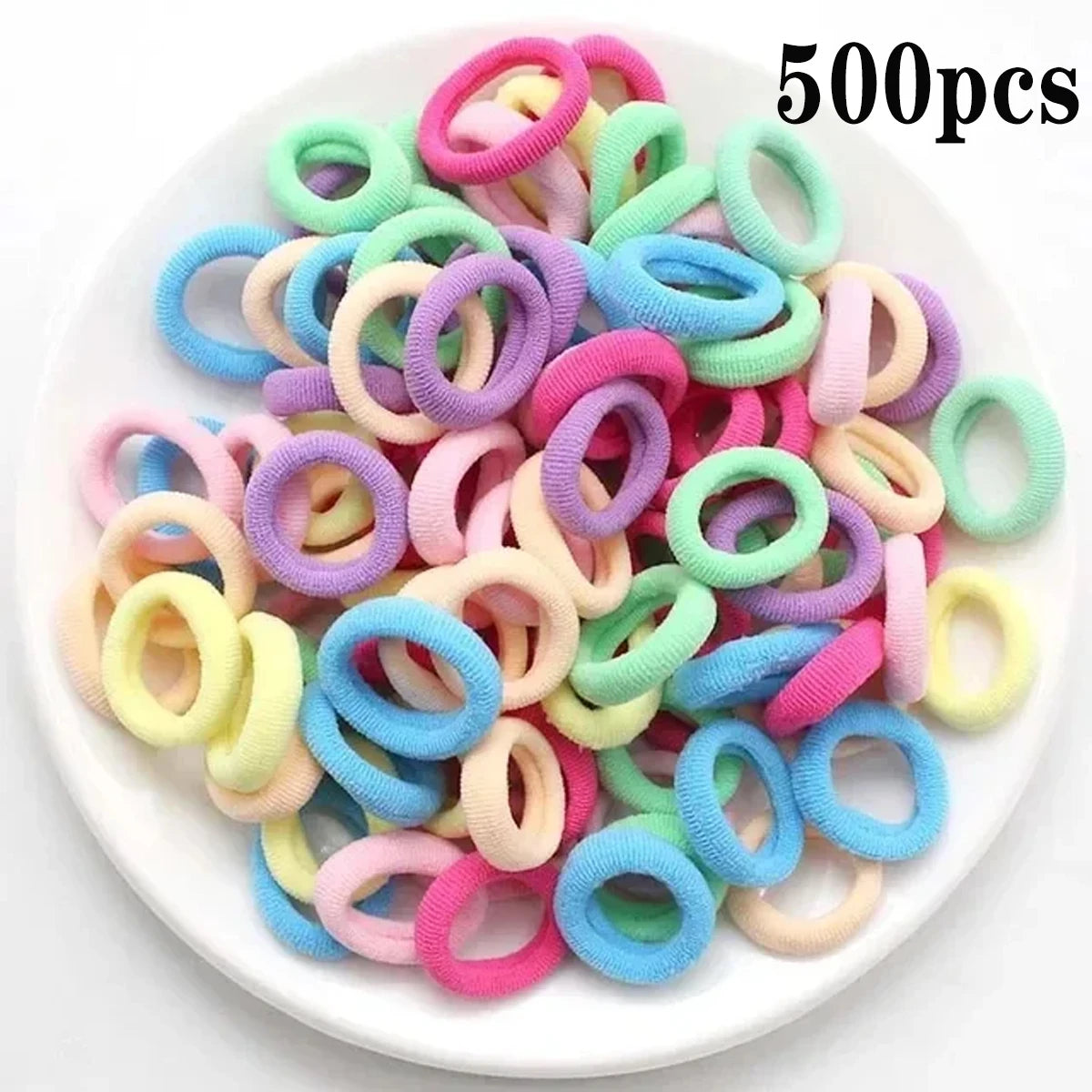 Rainbow Nylon Hair Ties – 200PCS