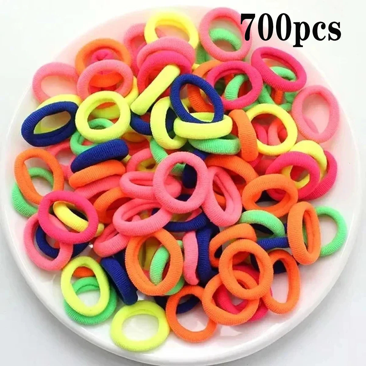 Rainbow Nylon Hair Ties – 200PCS