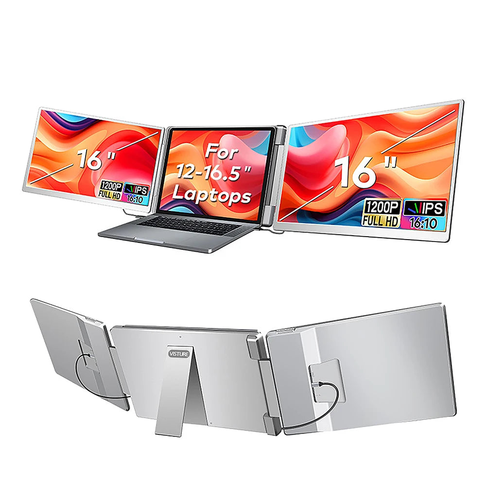 Visture FHD IPS Portable Gaming Monitor – Dual/Triple Screen Extender