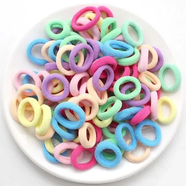 Rainbow Nylon Hair Ties – 200PCS