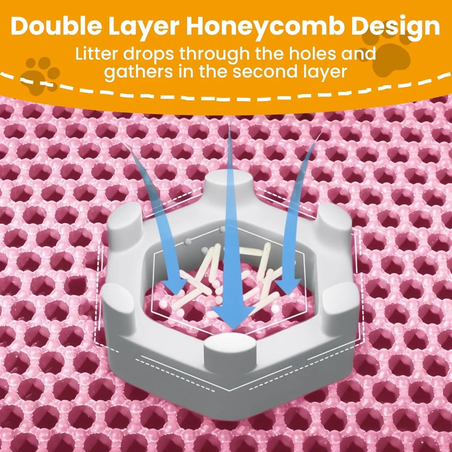 Anti-Slip Pet Litter Mat – Wear Resistant & Large