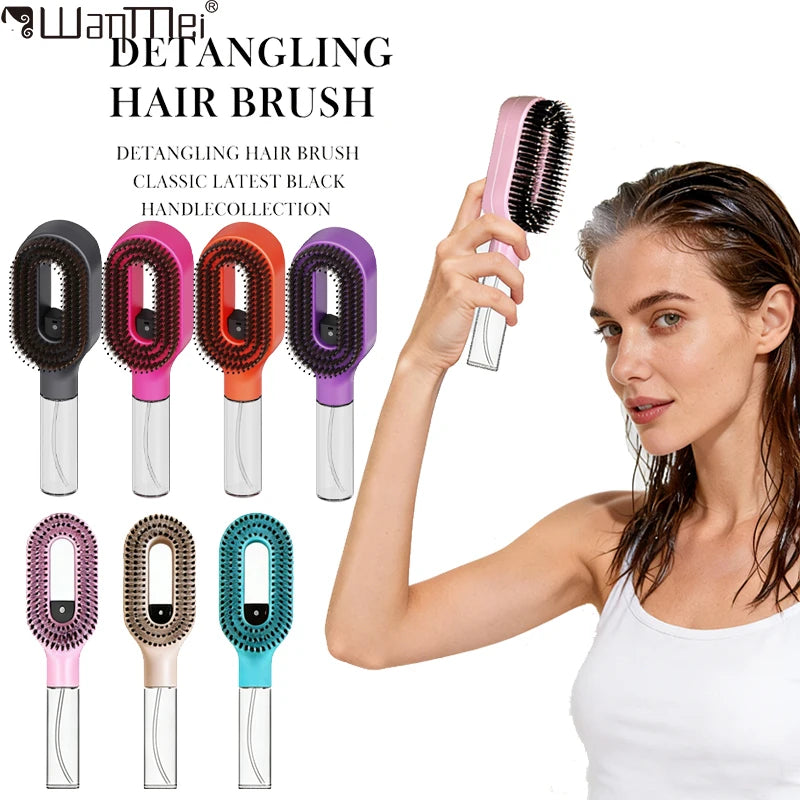 2-in-1 Mist & Detangle Hair Brush with Scalp Massager