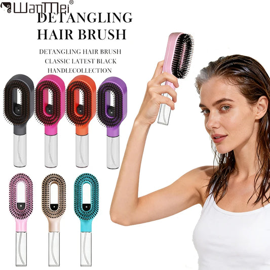 2-in-1 Mist & Detangle Hair Brush with Scalp Massager
