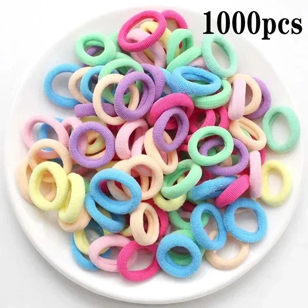 Rainbow Nylon Hair Ties – 200PCS