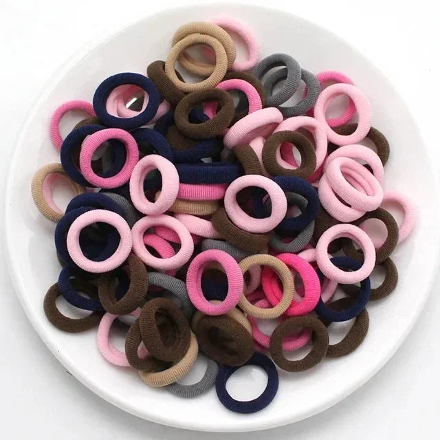 Rainbow Nylon Hair Ties – 200PCS