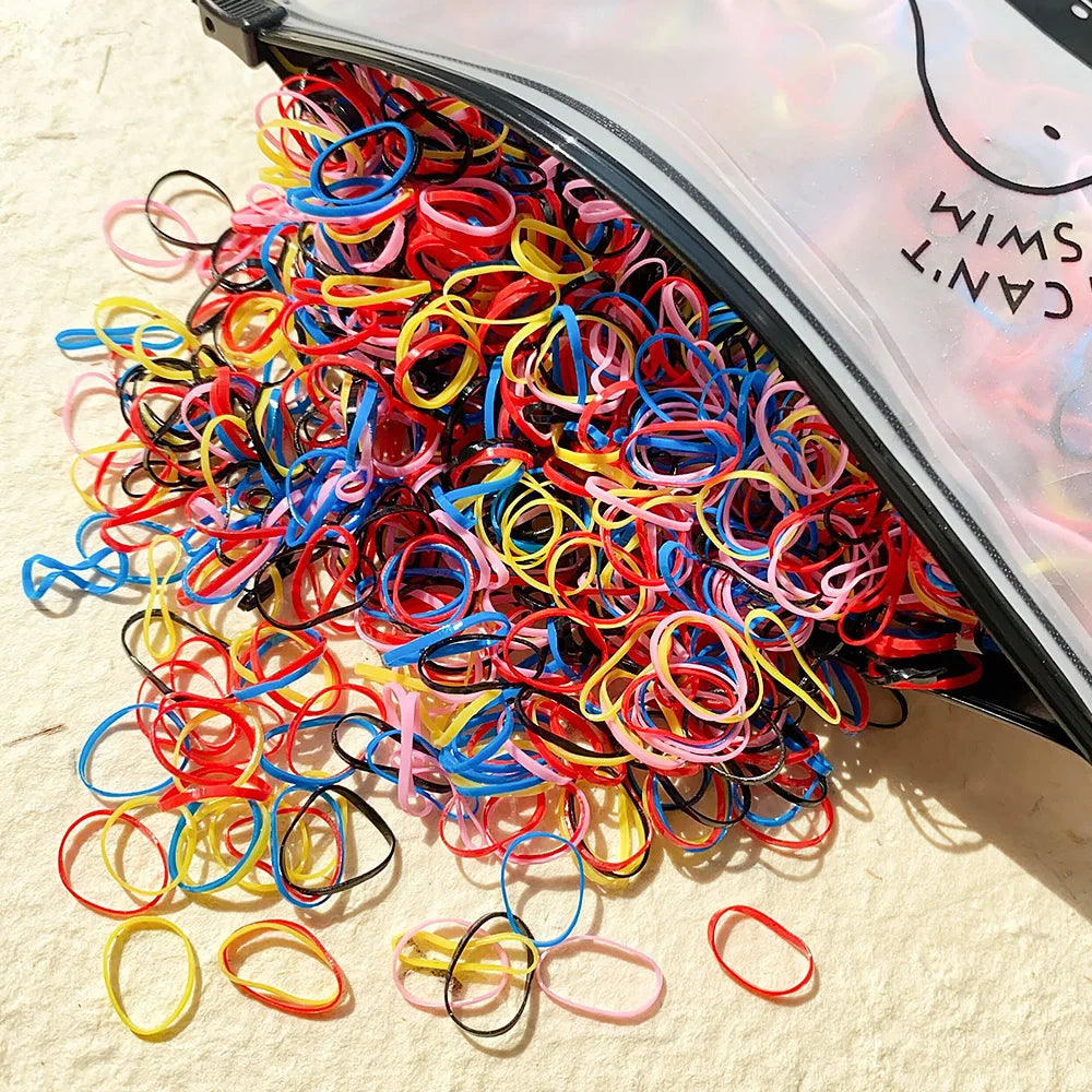 Rainbow Disposable Hair Ties (Bulk Set)
