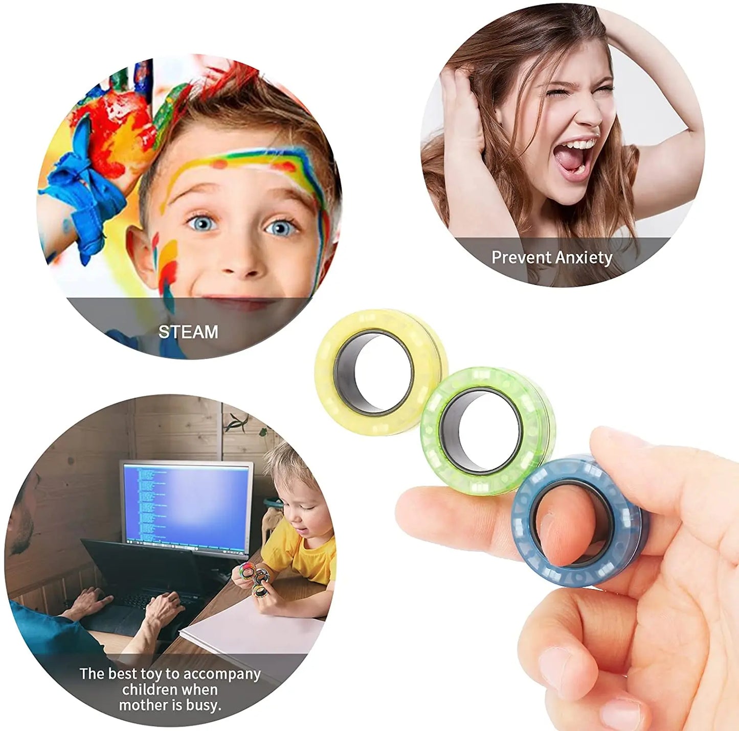 Anxiety Relief Magnetic Rings
