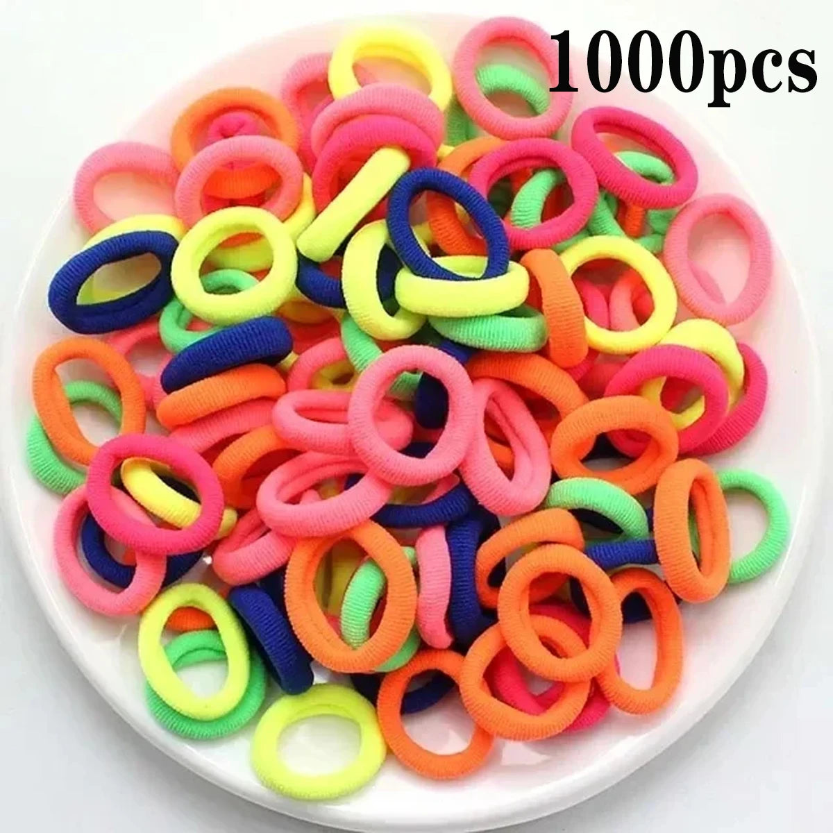 Rainbow Nylon Hair Ties – 200PCS