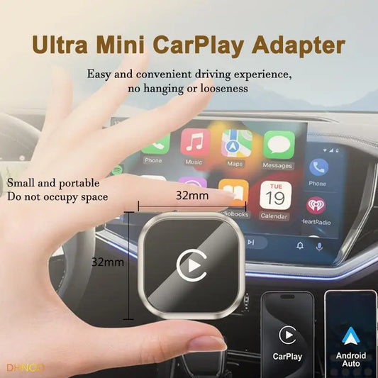 Wireless CarPlay & Android Auto Adapter – 2-in-1 USB AI Box