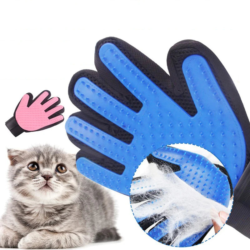 Cat & Dog Grooming Gloves with Hair Removal Comb