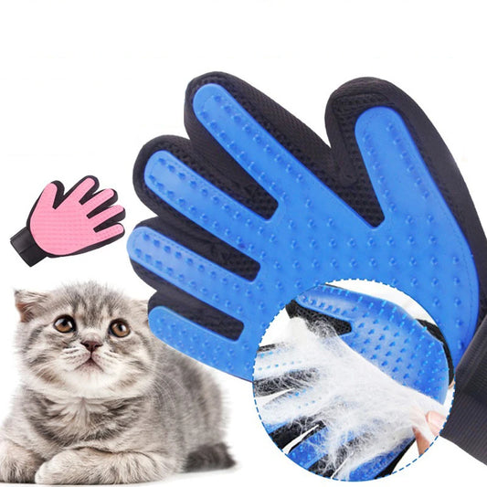 Cat & Dog Grooming Gloves with Hair Removal Comb