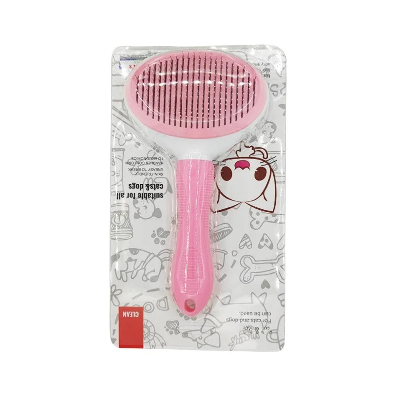 Self-Cleaning Pet Slicker Brush for Cats & Dogs