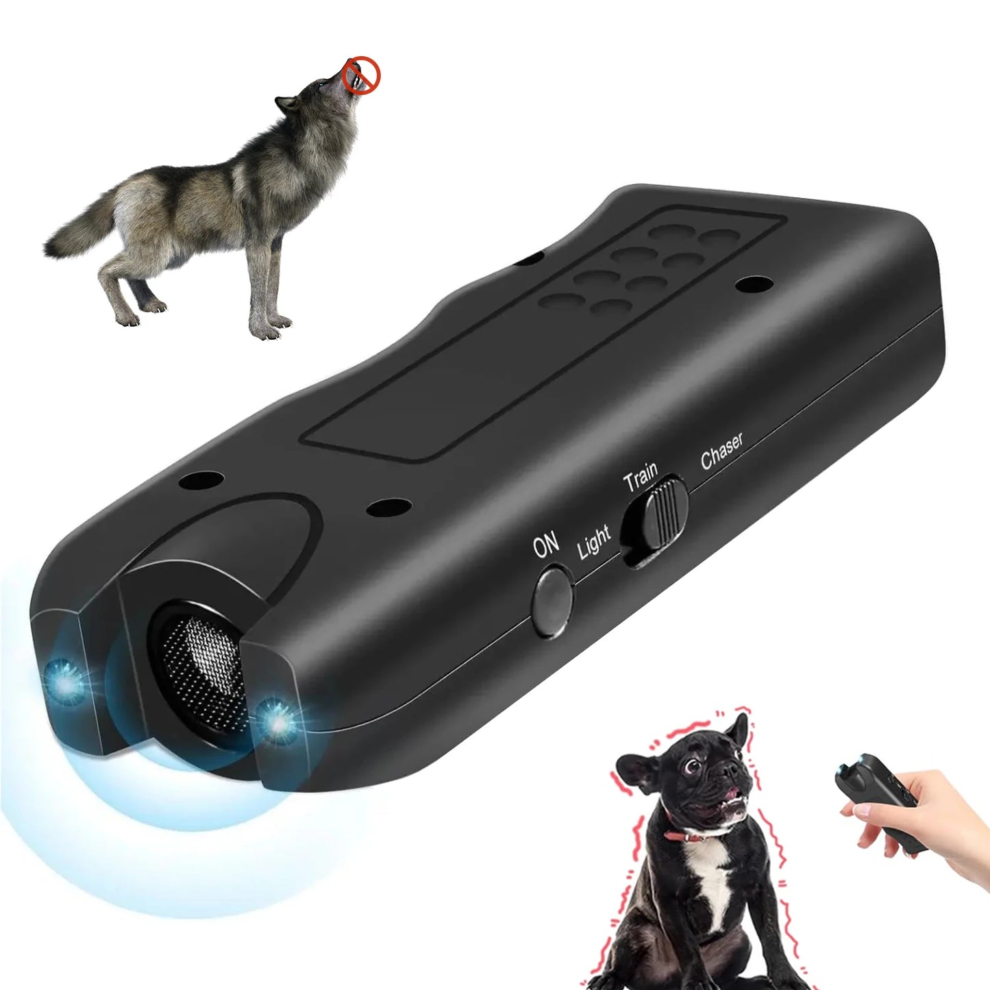 Portable Ultrasonic Dog Repeller & Anti-Barking Trainer